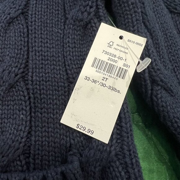 Old Navy 2T Chunky Navy Cardigan - Picture 4 of 5